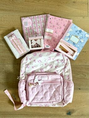 LoveShackFancy x Target Ribbon Rosa Backpack + School Accessories Set 🎀